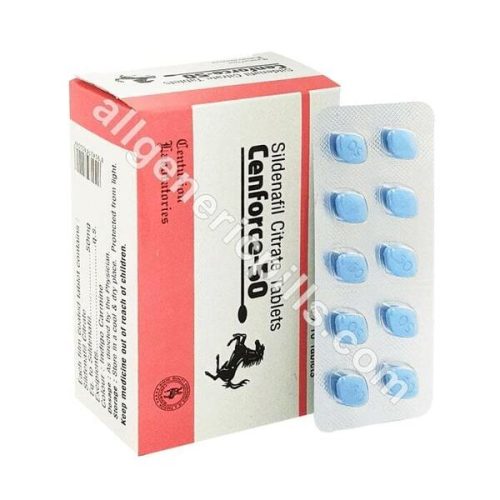 Cenforce 50 mg sildenafil citrate tablet strip