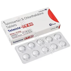 Telmista CT 80 mg Tablet (Telmisartan/Chlorthalidone)
